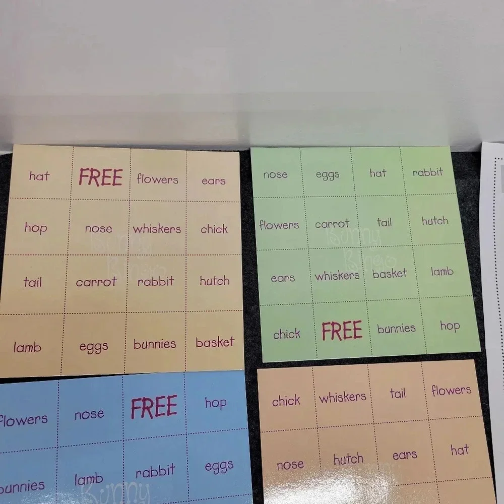 Cute Vintage Easter Bingo Game
